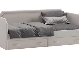 Кровать с мягкой обивкой и ящиками Кантри Тип 1 (900) - ТД-308.12.02