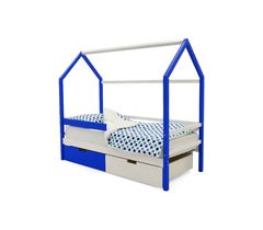 Кровать-домик «Svogen сине-белый»