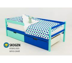 Деревянная кровать-тахта «Svogen мятно-синий»