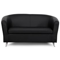 Прямой диван "Бренд" (вариант 3) черный в гостиную
