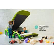 Детская кровать-машина «Бондмобиль зеленый»
