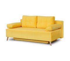 Прямой диван-кровать "Сидней" (вариант 4) еврокнижка желтый