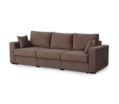Прямой диван-кровать "Неаполь-1" (вариант 1) тик-так коричневый