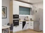 Кухонный гарнитур арт. 6 Тальк РоялВуд Голубой 2450х1200 мм