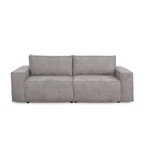 Прямой диван "Тулон 2" (вариант 1) тик-так серый в гостиную