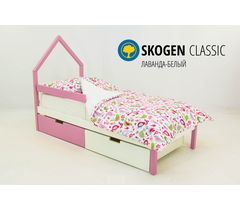 Детская кровать-домик мини «Svogen лаванда-белый»