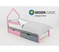 Детская кровать-домик мини «Svogen лаванда-графит»