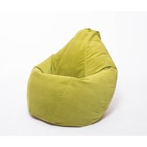 Кресло-мешок "Груша" однотон велюр Травяной