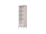 ДЖАЛИ Шкаф с витриной 1-дв. (лак льняной)