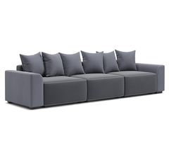 Прямой диван-кровать "Монреаль 2" (вариант 2) еврокнижка серый в гостиную