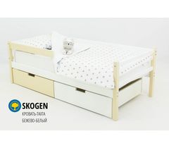 Деревянная кровать-тахта «Svogen бежево-белый»