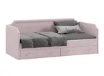 Кровать с мягкой обивкой и ящиками Кантри Тип 1 (900) - ТД-308.12.02