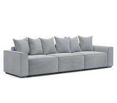 Прямой диван-кровать "Монреаль 2" (вариант 1) еврокнижка серый