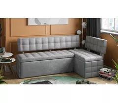 Кухонный диван угловой со спальным местом Манчестер Исп. 2  Gretta Light grey